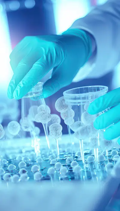 scientific analysis in a medical laboratory